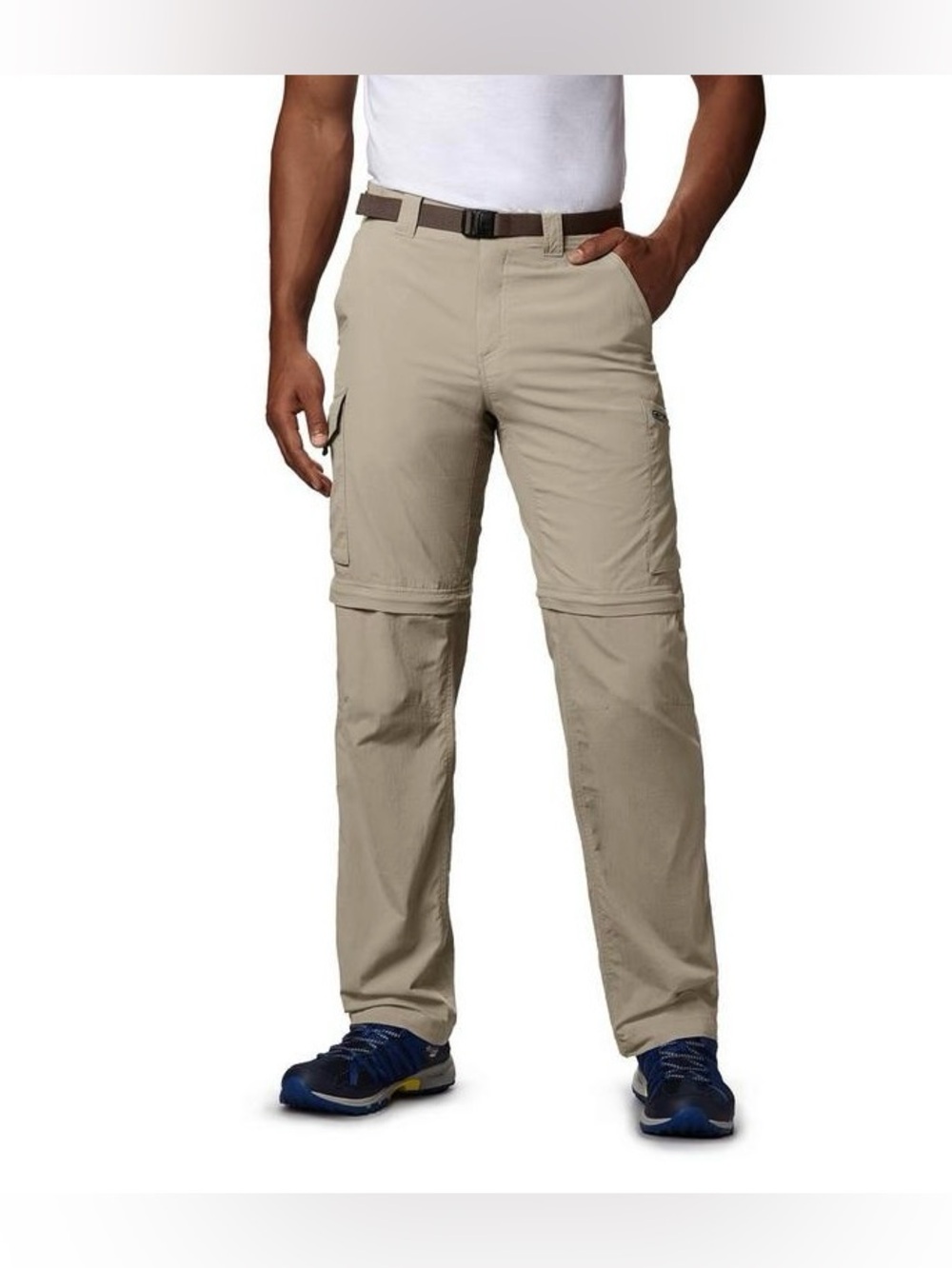 Columbia Silver Ridge Convertible Pants Men's 32x34 Hiking Zip Off Fossil NWT